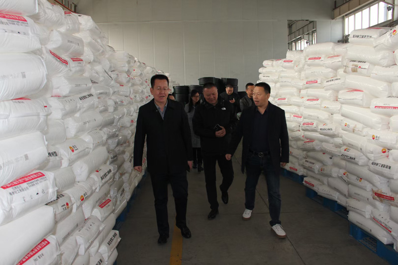 新疆天業(yè)集團公司董事長李河、譚新民等人蒞臨陜西甘霖實業(yè)公司考察指導(dǎo)工作